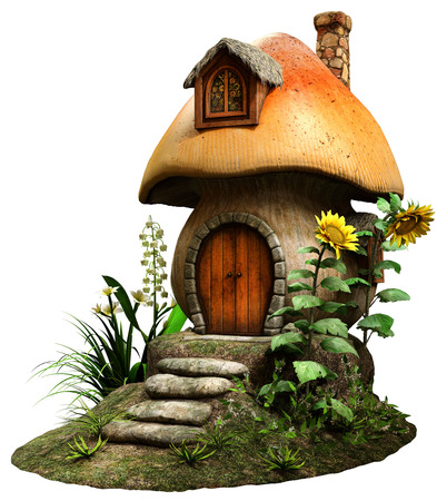 Fairy mushroom houseの写真素材