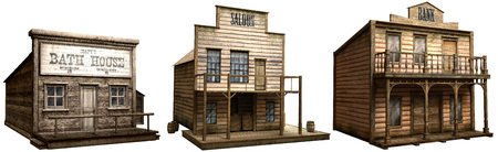 Wild west buildingsの写真素材