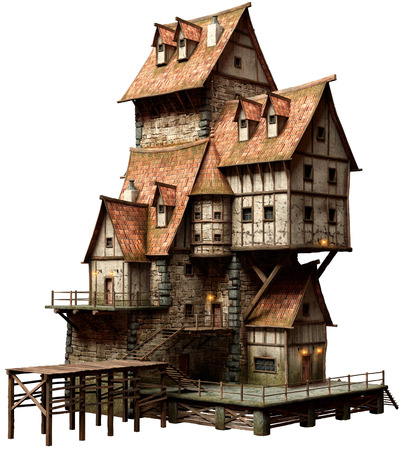 Large fantasy buildingの写真素材
