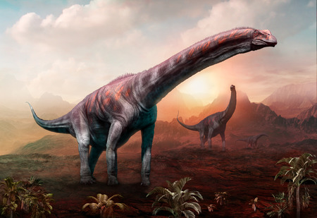Argentinosaurus 3D illustrationの写真素材