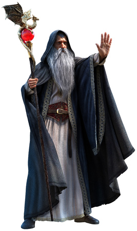 Wizard 3d illustrationの写真素材