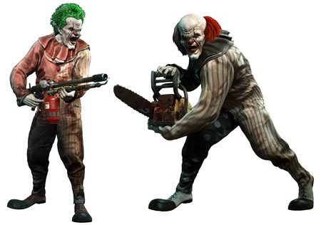 Killer clowns 3D illustrationの写真素材