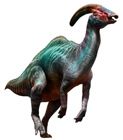 Parasaurolophus from the Cretaceous era 3D illustrationの写真素材