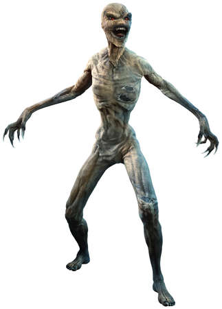 Scarecrow horror monster 3D illustrationの写真素材