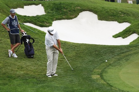 Jay Don Blake of USA, 8th hall putt during the PGA Tour Songdo IBD championship second round at Jack Nicklaus golf club in Incheon, west of Seoul, on Sep 17, 2011, South Korea.のeditorial素材