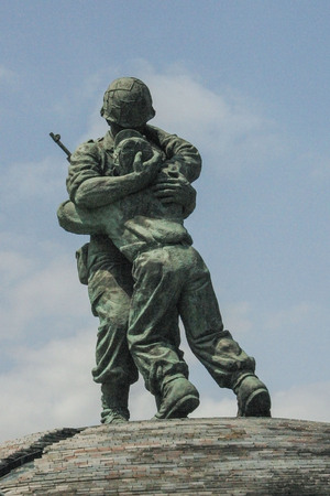 Statue of Brothers at the War Memorial of Korea, Yongsan-dong, Seoul, South Korea.のeditorial素材