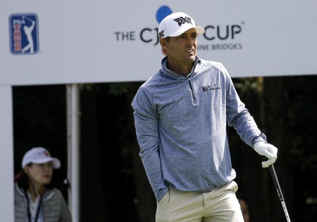 Charles Howell III of USA action on the 1th tee during an PGA TOUR THE CJ CUP NINE BRIDGE DAY 2 at Nine Bridge CC in Jeju Island, South Korea.のeditorial素材