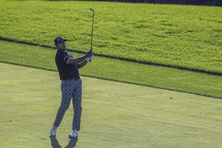 October 21, 2017-Seogwipo, Jeju Island, South Korea - Anirban Lahiri of India putt action on the 1th...