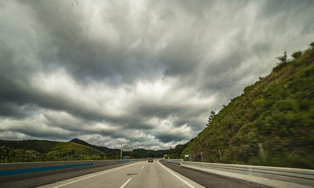 A Cloudy Day at Highwayの写真素材