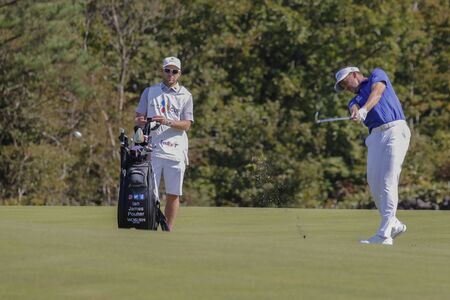 Oct 20, 2019-Jeju, South Korea: Ian Poulter of England action on the green during an PGA Tour The CJ Cup Nine Bridges Final Round at Nine Bridges Golf Club in Jeju, South Korea.のeditorial素材