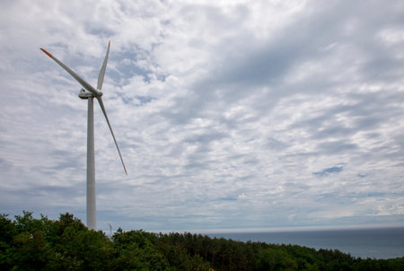 Wind power plant operation for elictricity production.