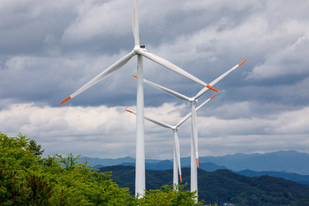 Wind power plant operation for elictricity production.