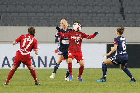 Nov 26, 2019-Yongin, South Korea-Teigen Allen of Melbourne Victory and Jang Selgi of Incheon Hyundai...
