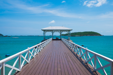 Scenic shrine Sri chang islandの写真素材