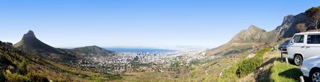 View of Cape Town city bowl.の写真素材