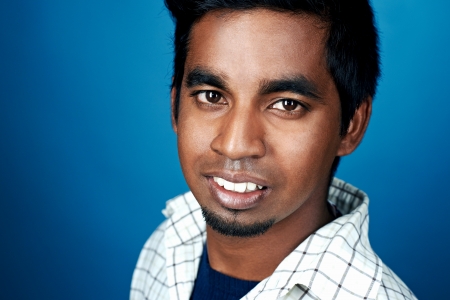 happy smiling portrait of indian manの写真素材