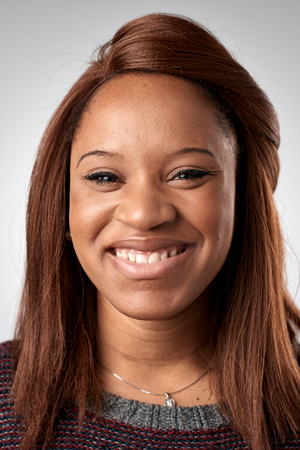 Real black african woman smiling portrait full collection of diverse facesの写真素材