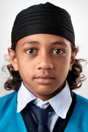 portrait of young muslim boyの写真素材