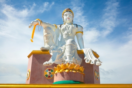 White seated Bodhisattva の写真素材