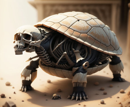 Tortoise skeleton . AI Generatedの素材