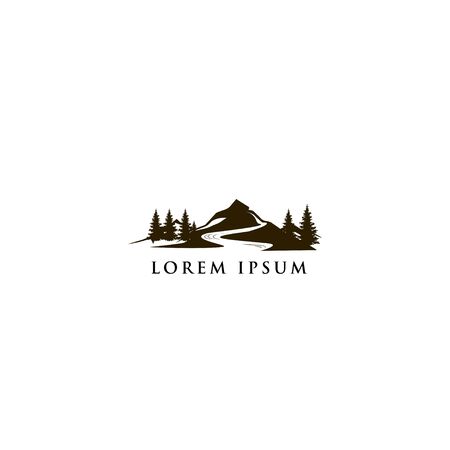 Mountain landscape logo designのイラスト素材
