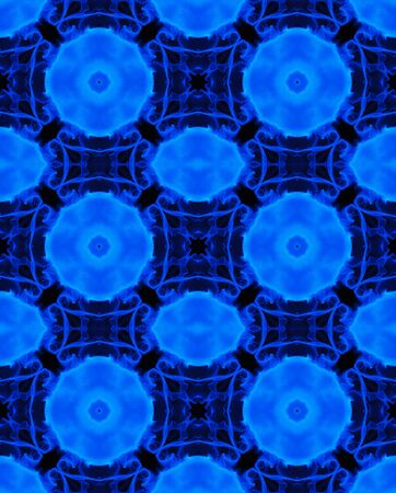 Blue glow circles abstract seamless geometric pattern background.