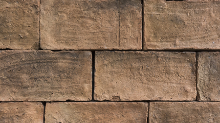 Background of old vintage brick wall in red
