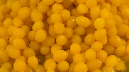 Thai  dessert made from egg yolks and sugar;traditional foodの写真素材