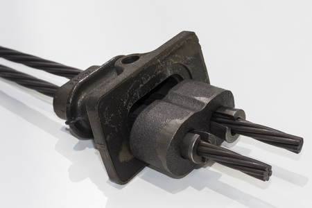 Metal Parts for post tension flat duct system ; Block , Jaw , Wire