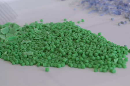 The plastic granules. Dye for polypropylene, polystyrene granulesの写真素材