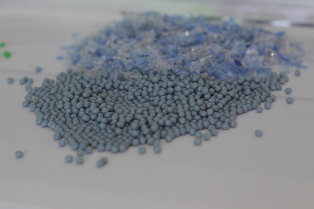 The plastic granules. Dye for polypropylene, polystyrene granules
