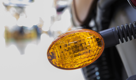 a rear light  of motorcycle ; selective focusの写真素材