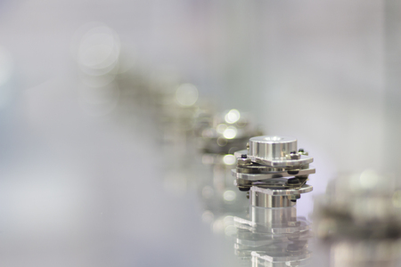 Close up part of an machine