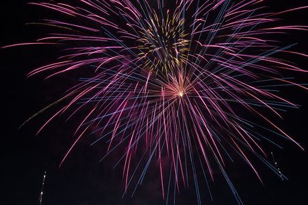 Fireworks for New Year Celebration ; Bangkok Thailandの写真素材