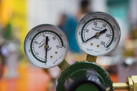 Air regulator for wellding process ; close up