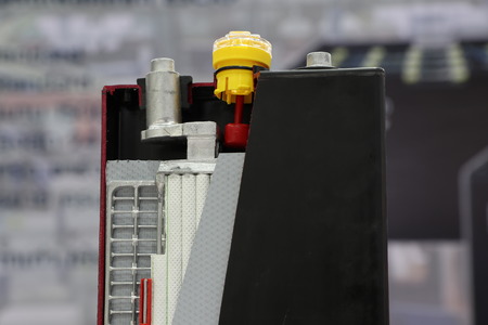 inside or  cross section of industrial batteryの写真素材