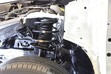 suspension of a car ; detail