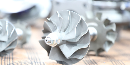 Impeller for Turbo charger  , component parts for diesel engine ; made from steel casting  loss wax...