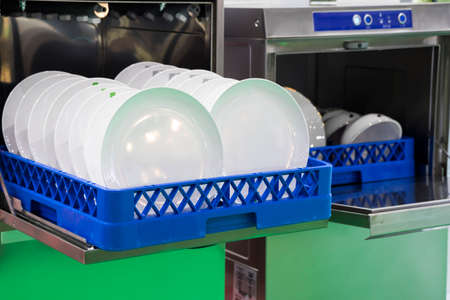 gloass / Bowl / Dish washer machine ; selective foucsの写真素材