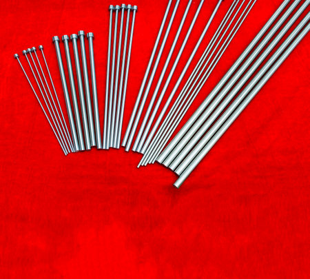 Ejector steel pins for injection mold(tooling)  ; industrial engineering background with copy spaceの写真素材