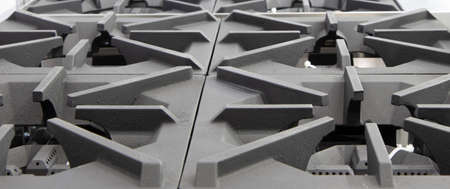new black  burner stove for cooking food in house ; selective focusの写真素材