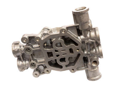 aluminium die casting product  with machining process ; industrial background ; clipping mask ;...