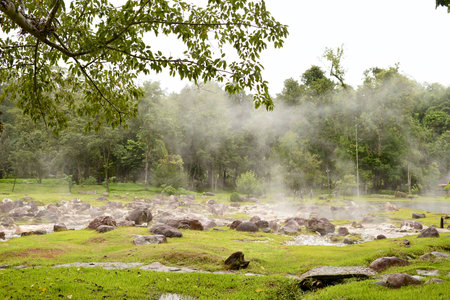 hot springの写真素材