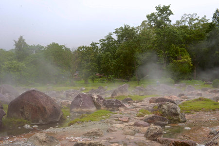hot springの写真素材