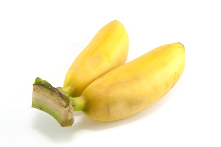 bananas isolated on white backgroundの写真素材