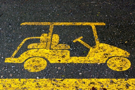 Sign for  car lane  on roadの写真素材