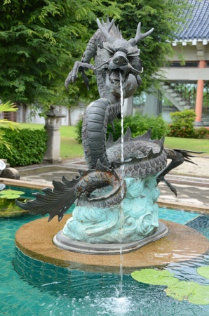 The water dragon is Martin wrote to decorate or make believeの写真素材