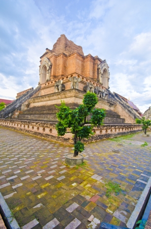 Wat Chedi Luang, Chiang Mai, Thailand の写真素材