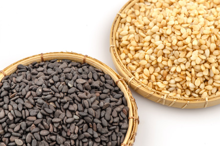 Black and white seed sesameの写真素材