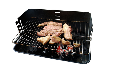 barbecue isolated on white backgroundの写真素材